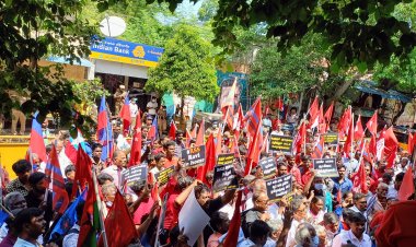 ஆளுநர் ஆர்.என்.ரவியை தமிழகத்திலிருந்து வெளியேற கோரி பாசிச எதிர்ப்பு மக்கள் முன்னணி போராட்டம்