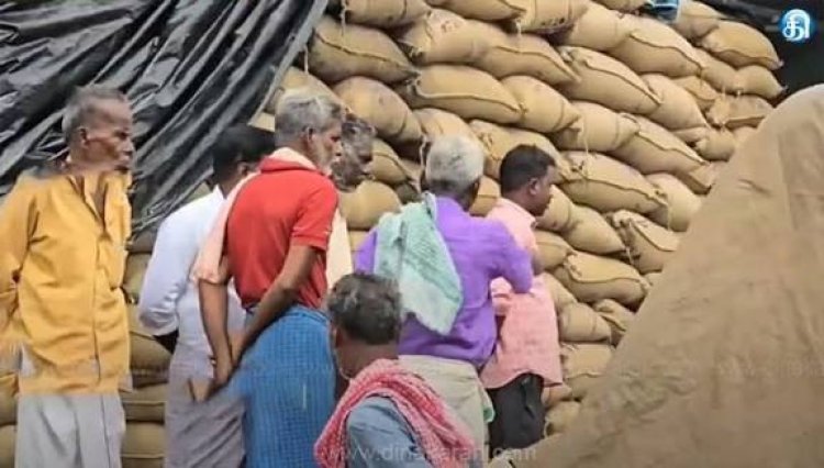 மது பாட்டில்கள் குடியிருக்க பத்திரமான கட்டிடங்கள் உள்ள நாட்டில் - நெல் மூட்டைகளை பாதுகாக்க தாராளமான கட்டிடங்கள் இல்லை