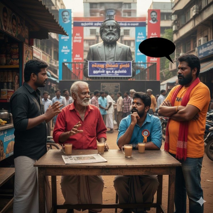 நாடகம்: டீக்கடை பெஞ்சும் மார்க்சின் சிலையும்