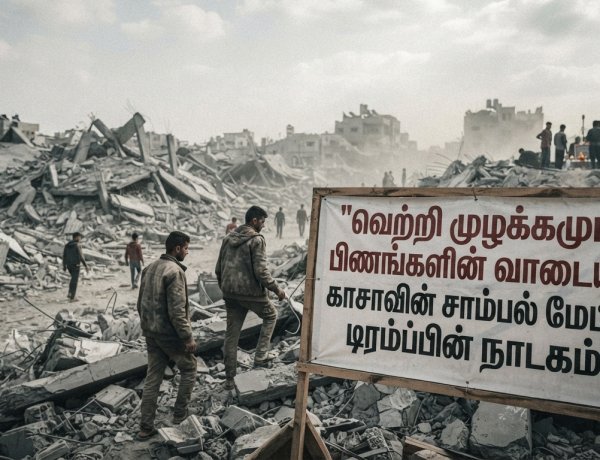 வெற்றி முழக்கமும் பிணங்களின் வாடையும்: காசாவின் சாம்பல் மேட்டில் டிரம்ப்பின் நாடகம்!