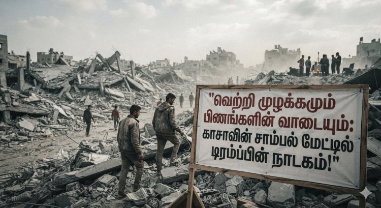 வெற்றி முழக்கமும் பிணங்களின் வாடையும்: காசாவின் சாம்பல் மேட்டில் டிரம்ப்பின் நாடகம்!